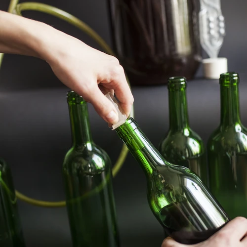 Borosüveg 0,75 l, zöld – zsugorcsomag, 8 db - 10