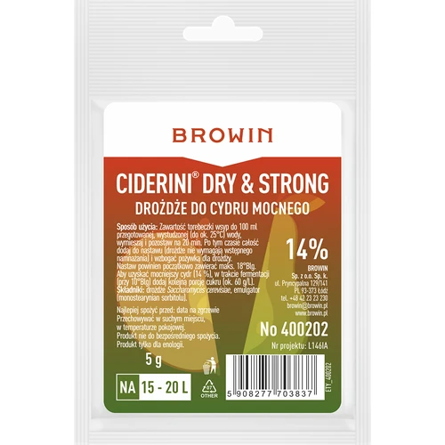 Ciderini Strong ciderélesztő, 5 g