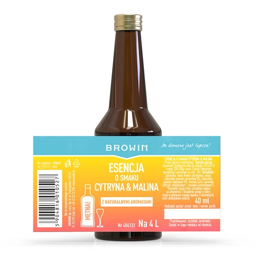 Citrom–málna ízű esszencia – 40 ml, 4 l-hez - 4