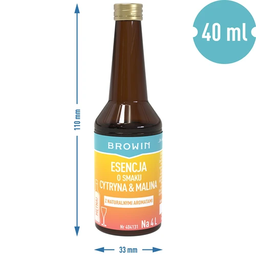 Citrom–málna ízű esszencia – 40 ml, 4 l-hez - 7