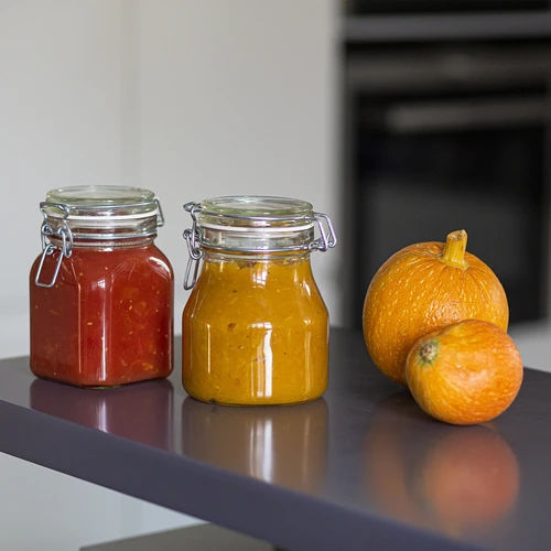 Comfort 750 ml szögletes, légmentesen záródó befőttesüveg - 6