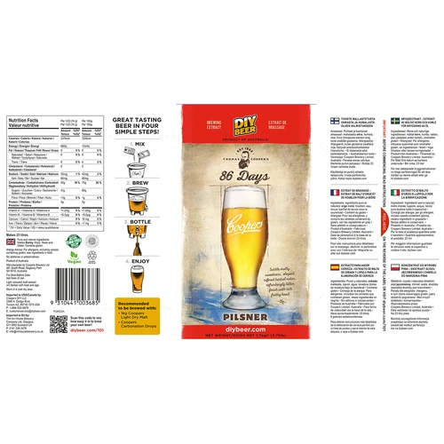 Coopers 86 Days Pilsner sörkészítő készlet - 5