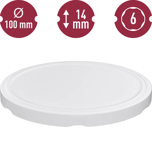 Csavaros tető fi 100, fehér - 10 db - 3