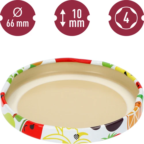 Csavaros tető fi 66/4, gyümölcsmintás - 10 db - 4