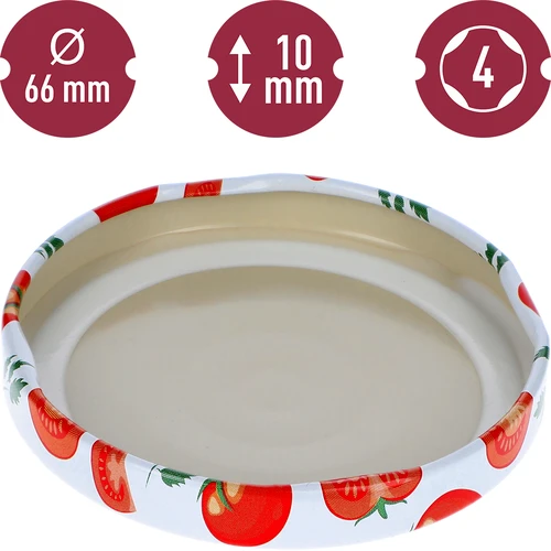 Csavaros tető fi 66/4, paradicsommintás - 10 db - 4