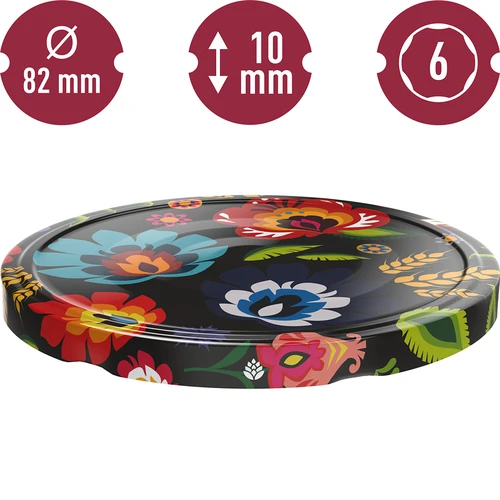 Csavaros tető fi 82/6 Folk fekete - 10 db - 3