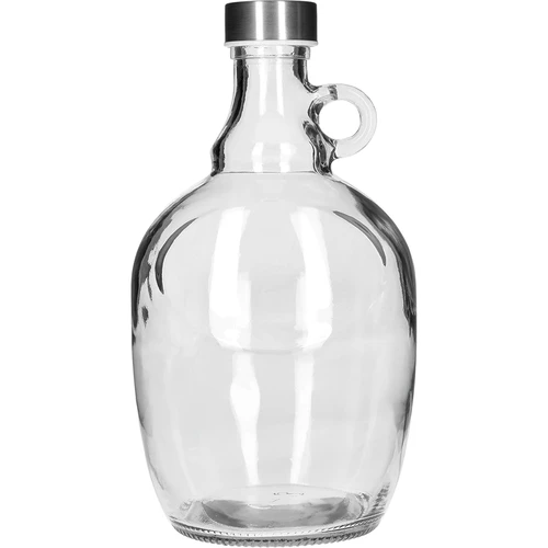 Dama demizson 1,5 L, fi 43 mm-es fém csavaros kupakkal és fogantyúval