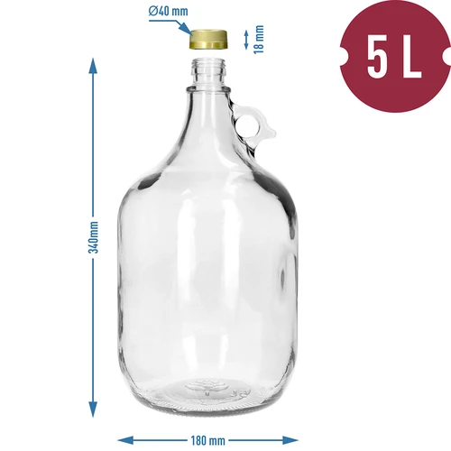 Dama demizson 5 L csavaros kupakkal - 6