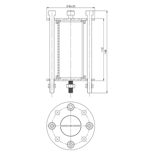 Desztillátor modul - kémlelő - fi 48,3 mm, hossz. 100 mm - 7