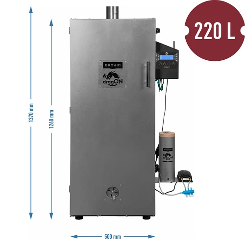 dragON acél füstölő 220 L, IQ – Wi-Fi-s vezérlővel - 9