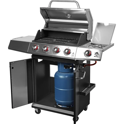 dragON BBQ101 gázgrill, 11,7 kW, fekete-ezüst - 2