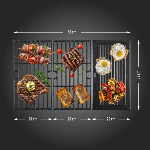 dragON BBQ101 gázgrill, 11,7 kW, fekete-ezüst - 9