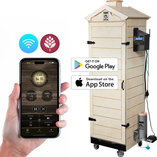 dragON PLYWOOD NATURE füstölő – keret nélküli, moduláris, Wi‑Fi vezérlővel, 320L
