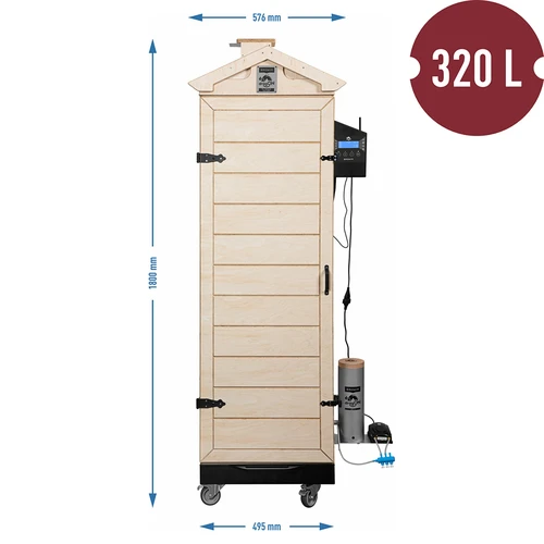 dragON PLYWOOD NATURE füstölő – keret nélküli, moduláris, Wi‑Fi vezérlővel, 320L - 8