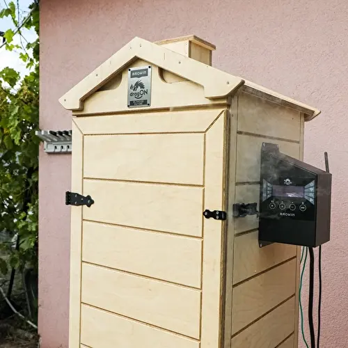 dragON PLYWOOD NATURE füstölő – keret nélküli, moduláris, Wi‑Fi vezérlővel, 320L - 9