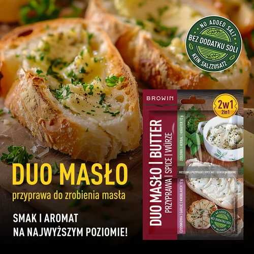 Duo Masło - fokhagymás és zöldfűszeres fűszerkeverék 2 az 1-ben, 2 x 12 g - 5