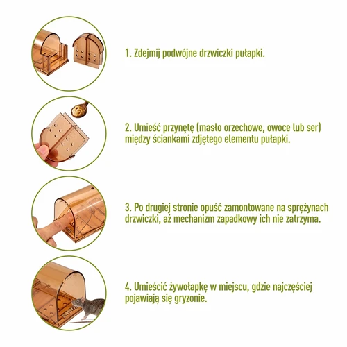 Egércsapda – élvefogó, átlátszó, 2 db - 4