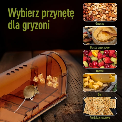 Egércsapda – élvefogó, átlátszó, 2 db - 6