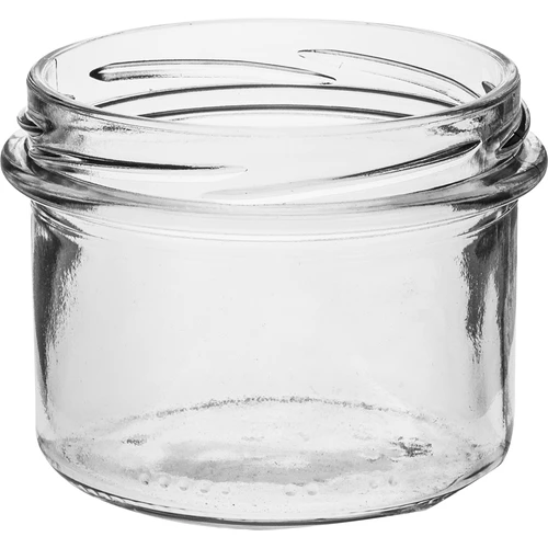 Egyenes falú 235 ml-es (fi82) befőttesüveg bordó csavaros tetővel, 6 db - 4