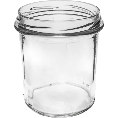 Egyenes falú 350 ml-es befőttesüveg fekete fi82-es csavaros tetővel - 6 db - 4