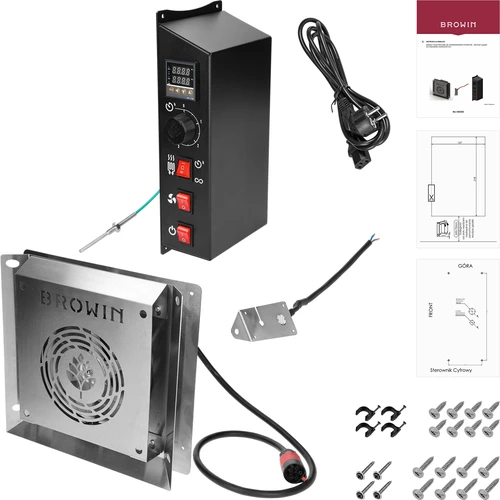 Elektromos modulok készlete digitális vezérlővel - dragON 1,5 kW, kerti füstölőkhöz - 2