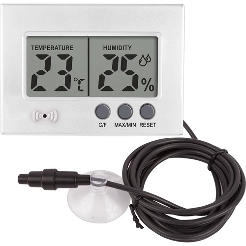 Elektronikus terráriumi hőmérő és higrométer (0 °C – +50 °C), 5 cm
