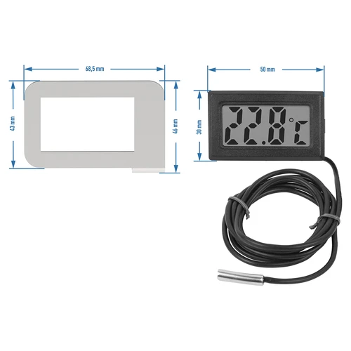 Elektronikus hőmérő keretben - lepárlókhoz (-50°C-tól +110°C-ig) - 3