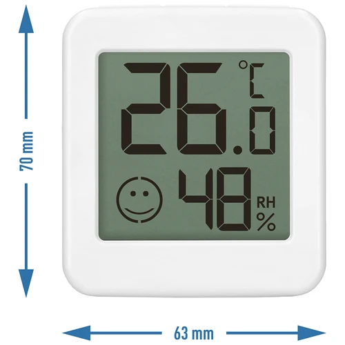 Elektronikus hőmérő komfortjelzővel, fehér - 10