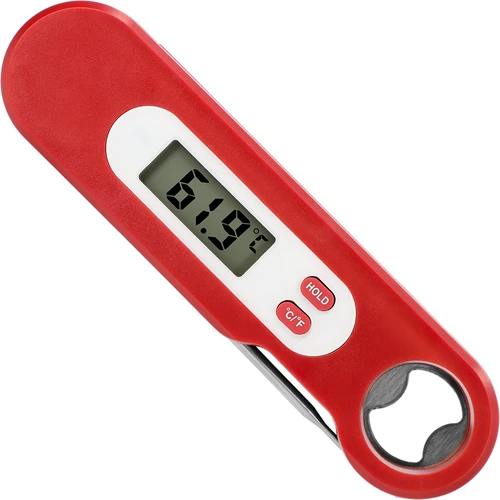Elektronikus konyhai hőmérő összecsukható szondával (-50/+300℃), piros - 2