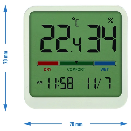 Elektronikus szobai hőmérő, fehér - 9