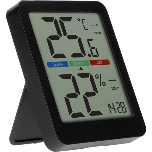 Elektronikus szobai hőmérő, fekete