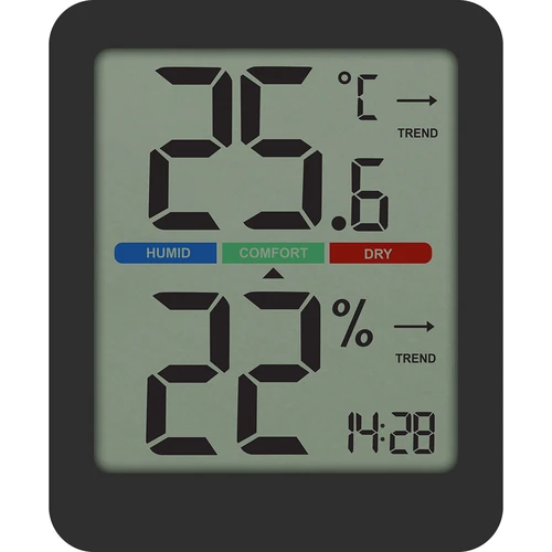 Elektronikus szobai hőmérő, fekete - 2