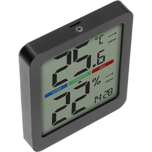 Elektronikus szobai hőmérő, fekete - 4