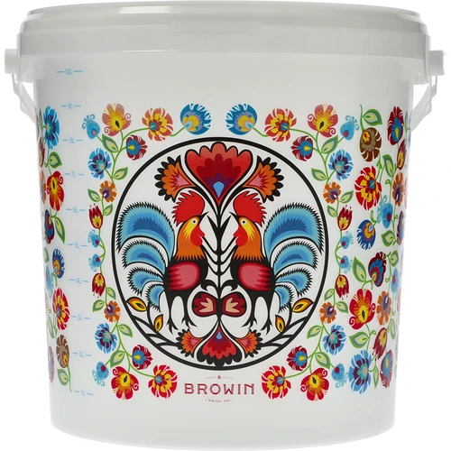 Élelmiszeres vödör GWIOZDA - fedéllel, 10 L - 2