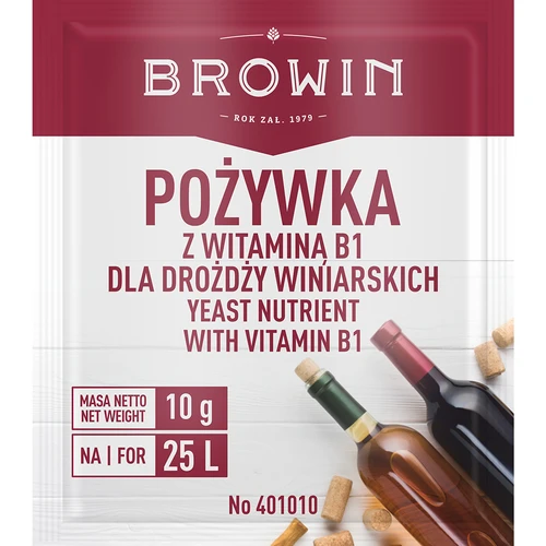 Élesztőtáp borhoz B1-vitaminnal, 10 g