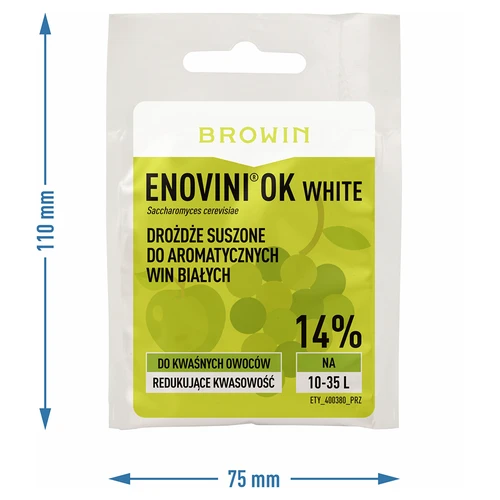 Enovini® OK WHITE - savtartalmat csökkentő borélesztő 7 g - 5