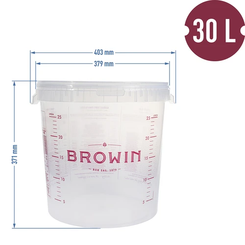 Erjesztő edény 30L nyomattal és 3 erjesztőcsővel - 2