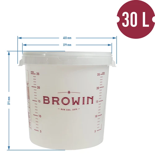 Erjesztő tartály fedéllel 30 L - 13
