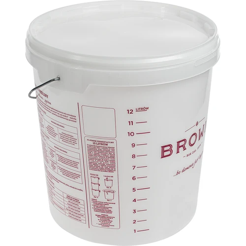 Erjesztő vödör - nyomattal, fedéllel, 15 l - 2