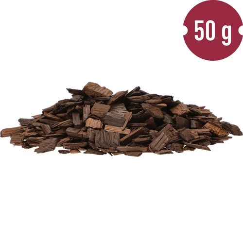 Erősen pörkölt tölgyfaforgács alkoholok aromásításához (whisky, bourbon, brandy, konyak, sör), 50 g - 4