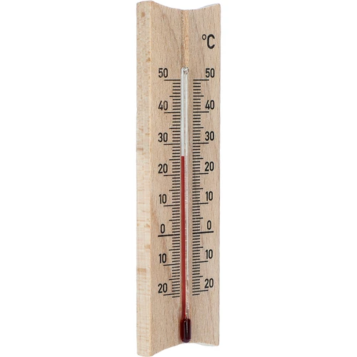 Fa szobahőmérő (-20-tól +50 °C-ig), világosbarna, 15 cm - 2
