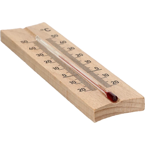 Fa szobahőmérő (-20-tól +50 °C-ig), világosbarna, 15 cm - 4