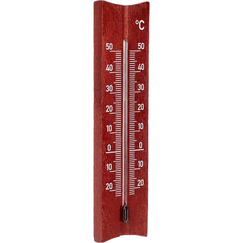 Fa szobai hőmérő (-20-tól +50 °C-ig), mahagóni szín, 15 cm - 2