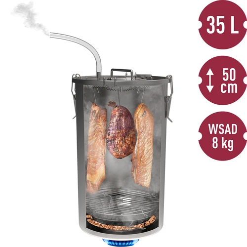 Fazékban használható házi füstölő, 35 L, gáztűzhelyre - 6