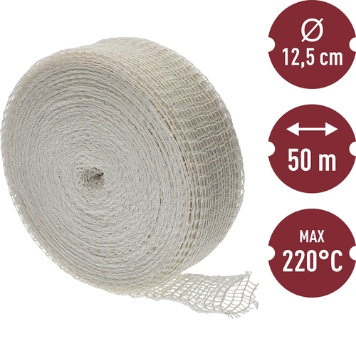 Fehér húsháló, 12,5 cm x 50 m, 220°C-ig hőálló - 3
