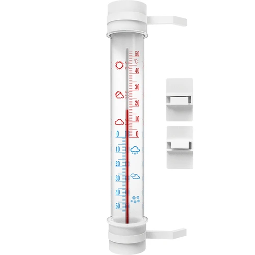 Fehér kültéri hőmérő (-50°C-tól +50°C-ig) 27cm