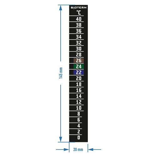 Folyadékkristályos hőmérő (0°C-tól +40°C-ig) 15cm - 2