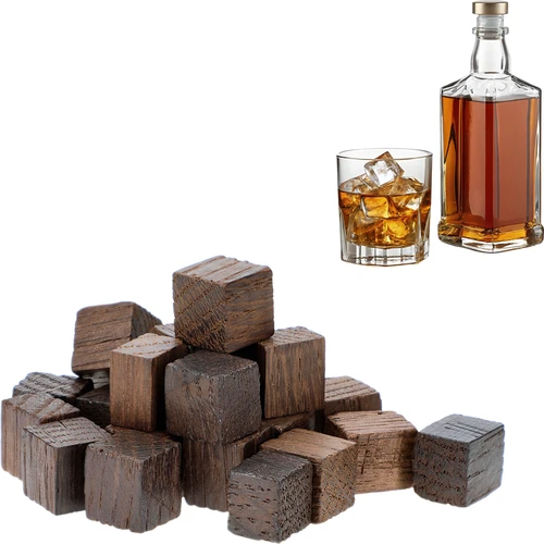 Francia tölgyfa kockák, erős pörkölésű, aromásított – Whisky, 20 g - 3