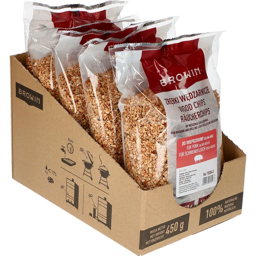Füstölő/grillező faapríték, 70% éger + 30% bükk, 450 g, 2. osztály - 2