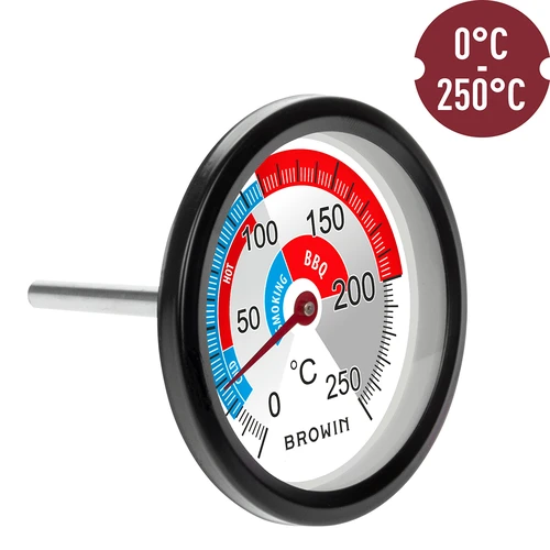 Füstölő- és BBQ-hőmérő (0°C-tól +250°C-ig) 5,7cm - 3